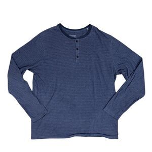 Patagonia Shirt Mens Large Organic Cotton Henley Long Sleeve Striped Knit